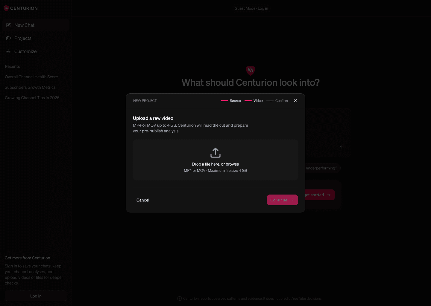 Upload an unpublished video for a policy and packaging check
